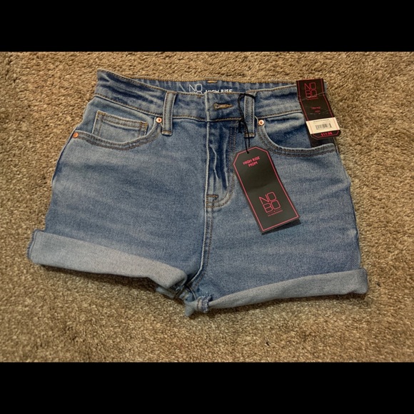 Pants - High Rise Jean Shorts Medium Wash